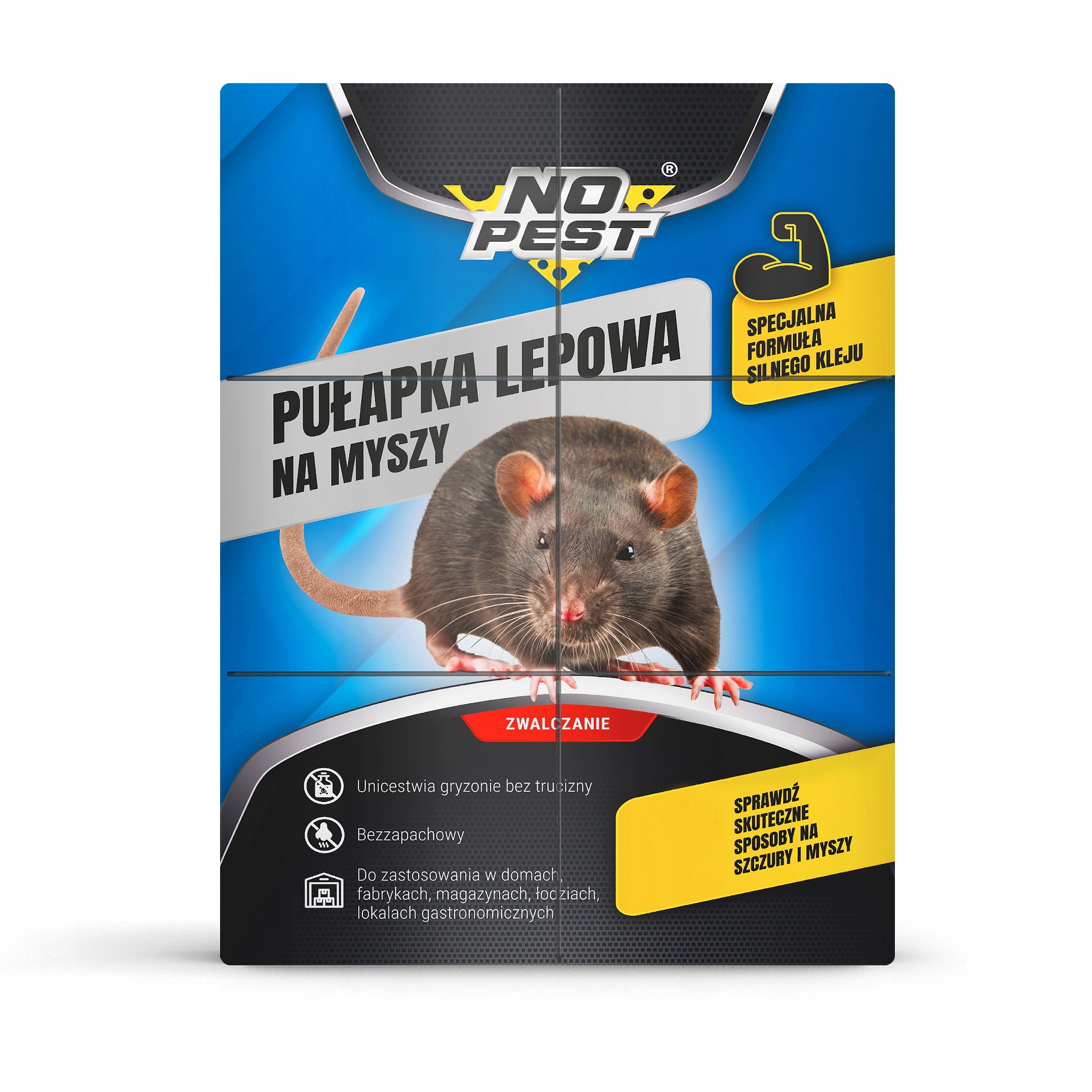 STICKY TRAP WITH STRONG ADHESIVE ON MICE RATS AGAINST MICE NO PEST Product weight with unit packaging 0.1 kg