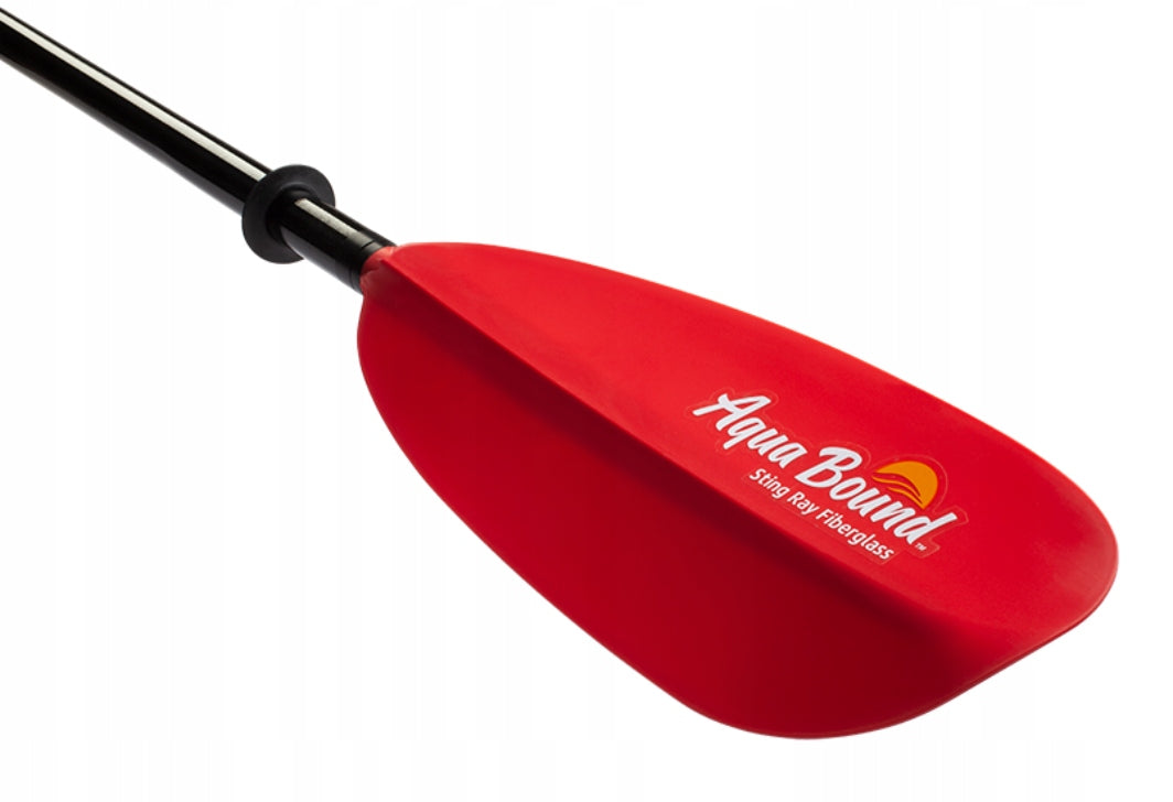 STINGRAY SNAP FIBERGLASS KAYAK PADDLE FOR KAYAK 225 cm AQUA BOUND USA Model STINGRAY FIBERGLASS SNAP SUNSET RED