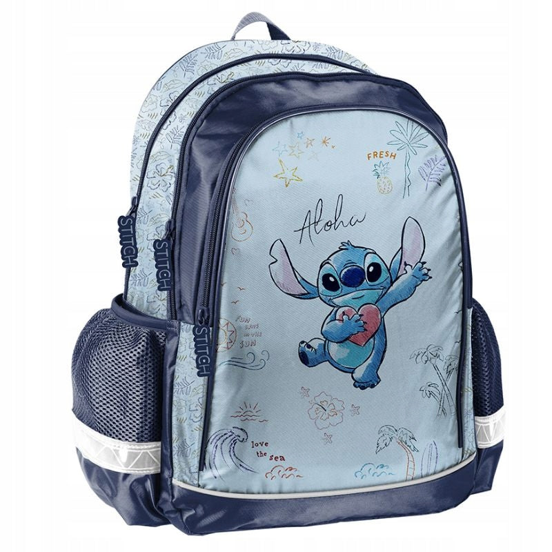 STITCH SCHOOL BACKPACK FOR CHILDREN'S SCHOOL THREE-CHAMBER LIGHT REFLECTORS PASO Packaging status original