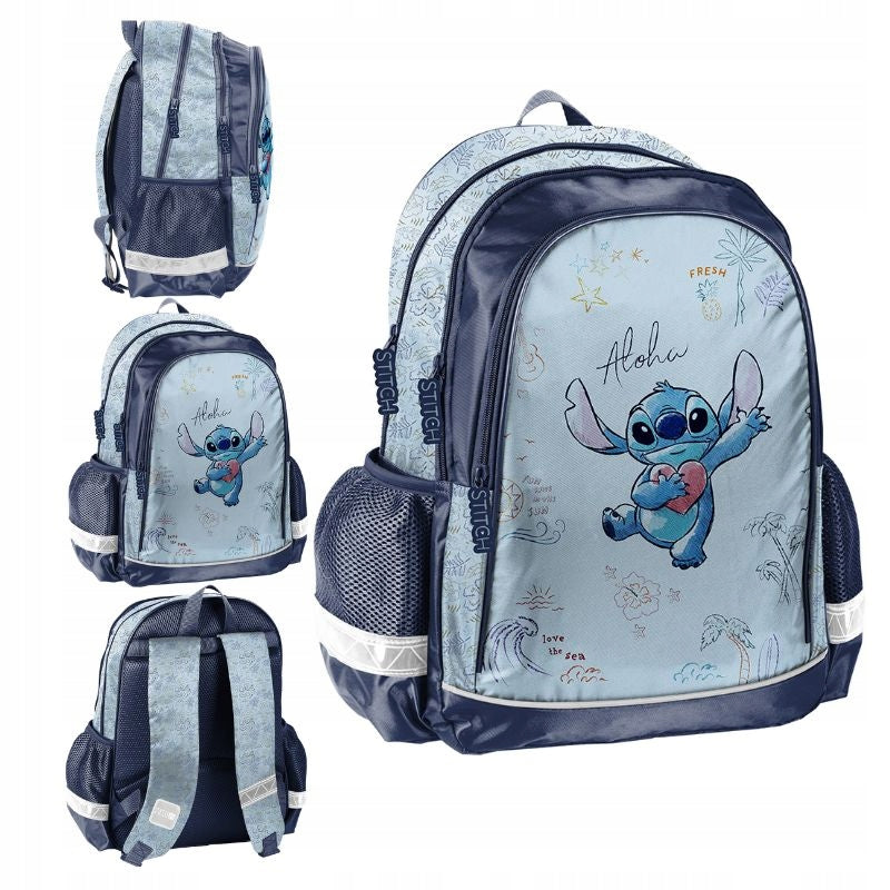 STITCH SCHOOL BACKPACK FOR CHILDREN'S SCHOOL THREE-CHAMBER LIGHT REFLECTORS PASO