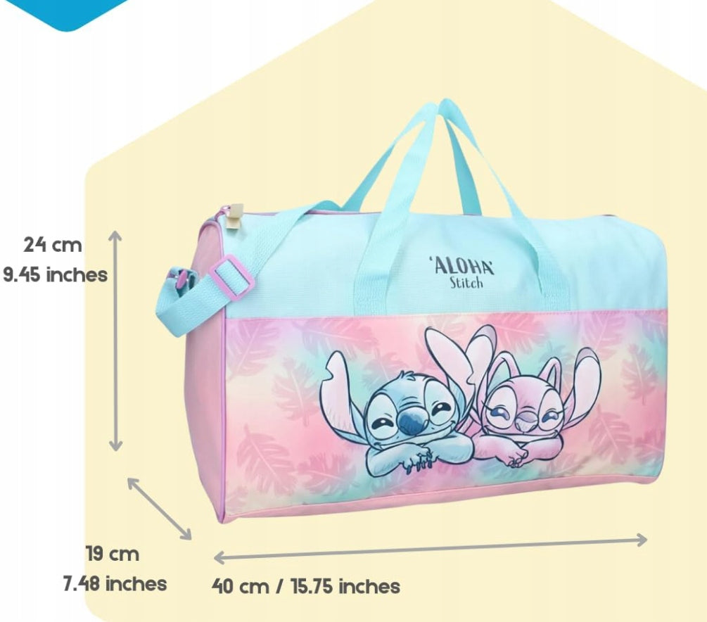 STITCH SPORTS BAG FOR GIRLS 40 CM ADJUSTABLE SCHOOL KINDERGARTEN Packaging status original