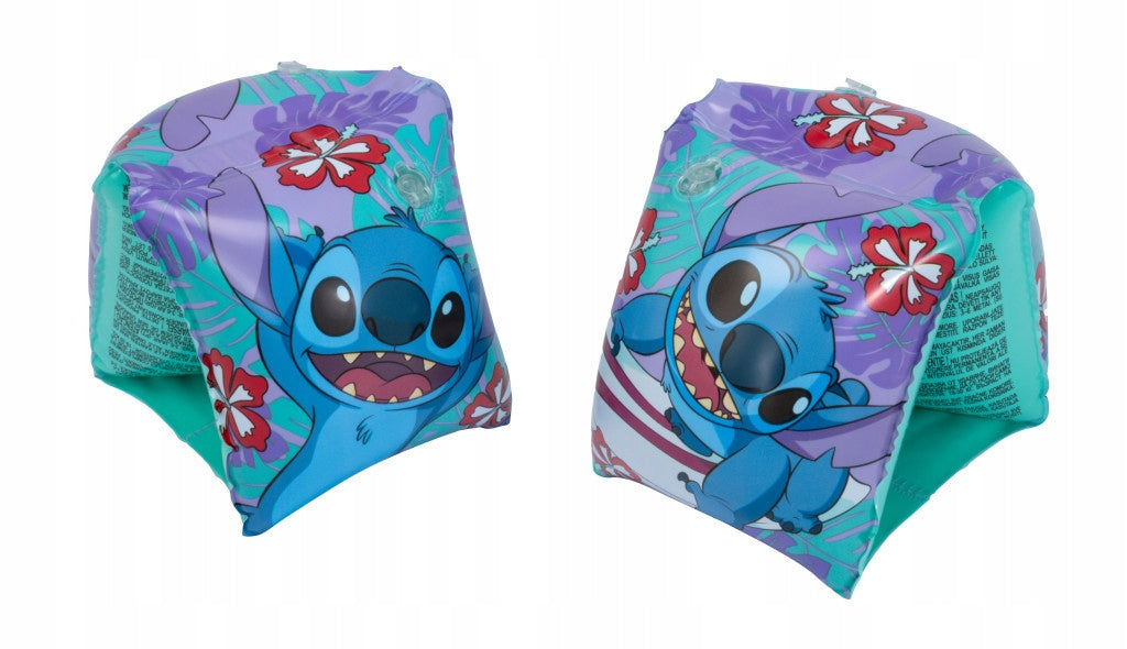 STITCH SWIMMING SLEEVES BUTTERFLIES FOR CHILDREN DISNEY 15x12 cm Packaging status original