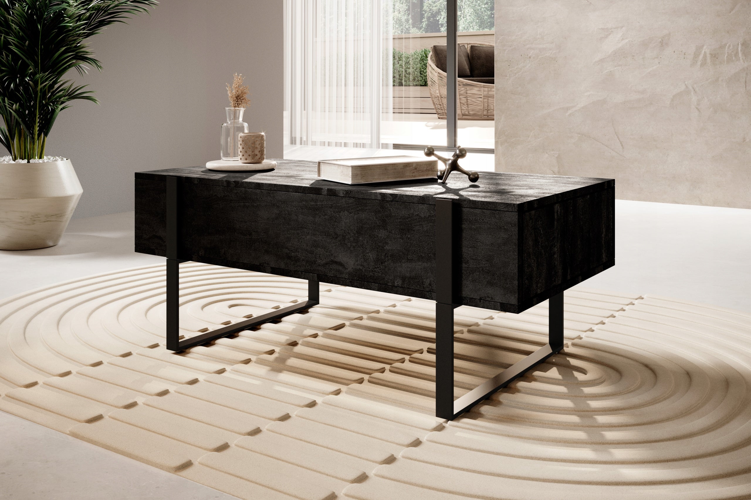 Couchtisch Bogart Verica, schwarz 
