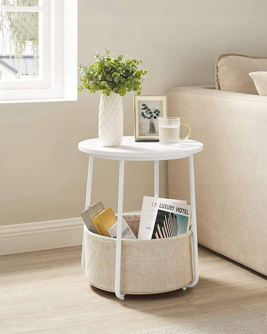 Couchtisch Leobert LET223W10, weiß/beige 