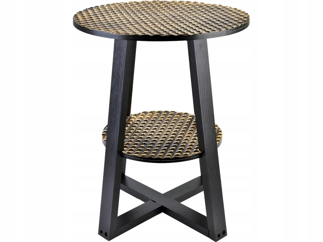 Couchtisch Lammy, schwarz/gold 