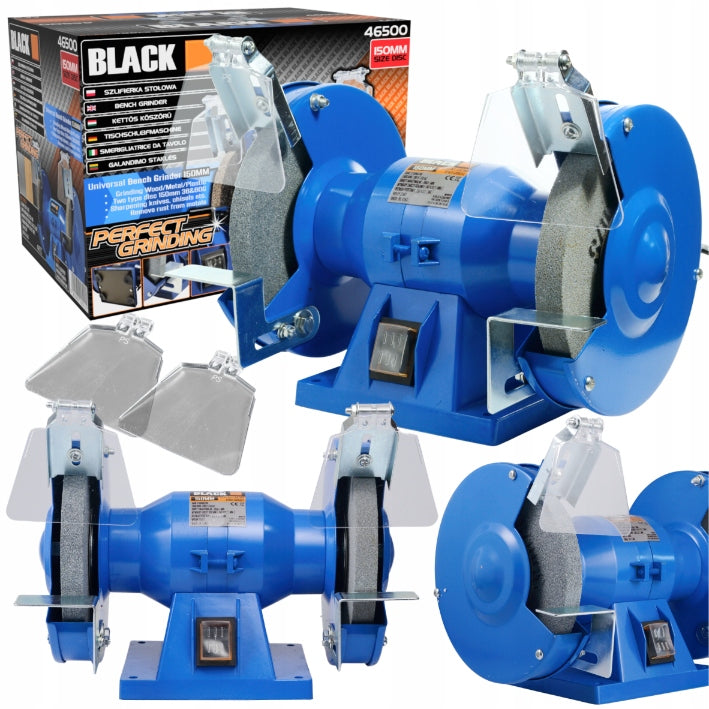 STONE TABLE GRINDER 2X STONE 150mm STATIONARY FREE START BLACK