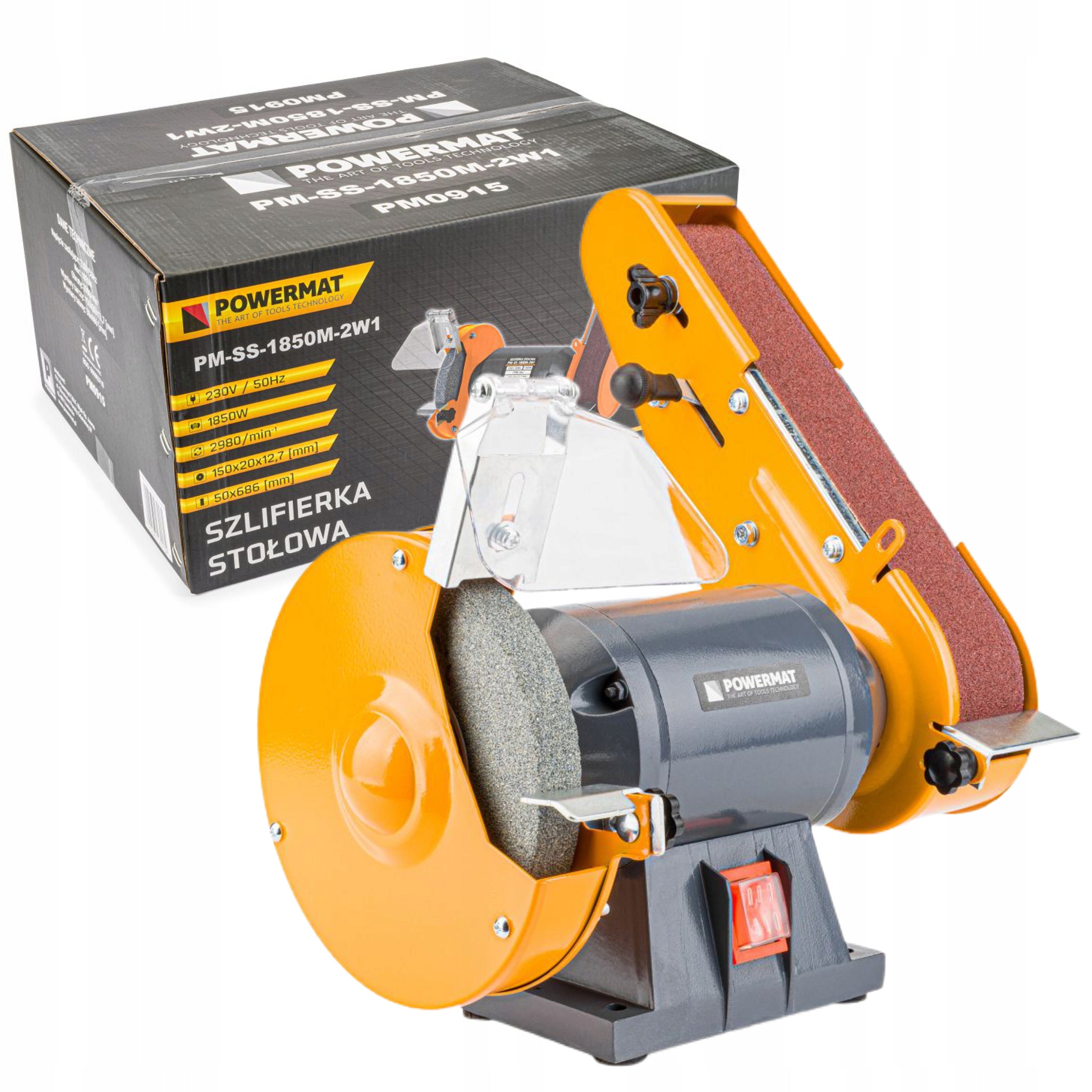 STONE TAPE TABLE GRINDER 1850W DOUBLE TAPE STONE GRINDER
