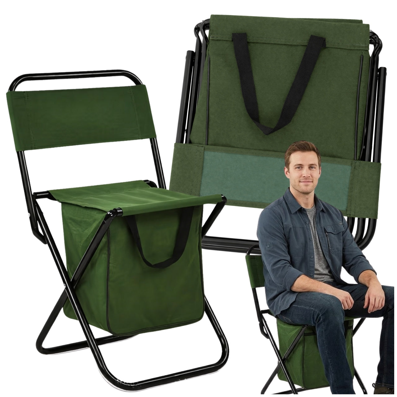 STOOL HIGH CHAIR FOLDING FISHING CAMPING FOR FISH STRONG