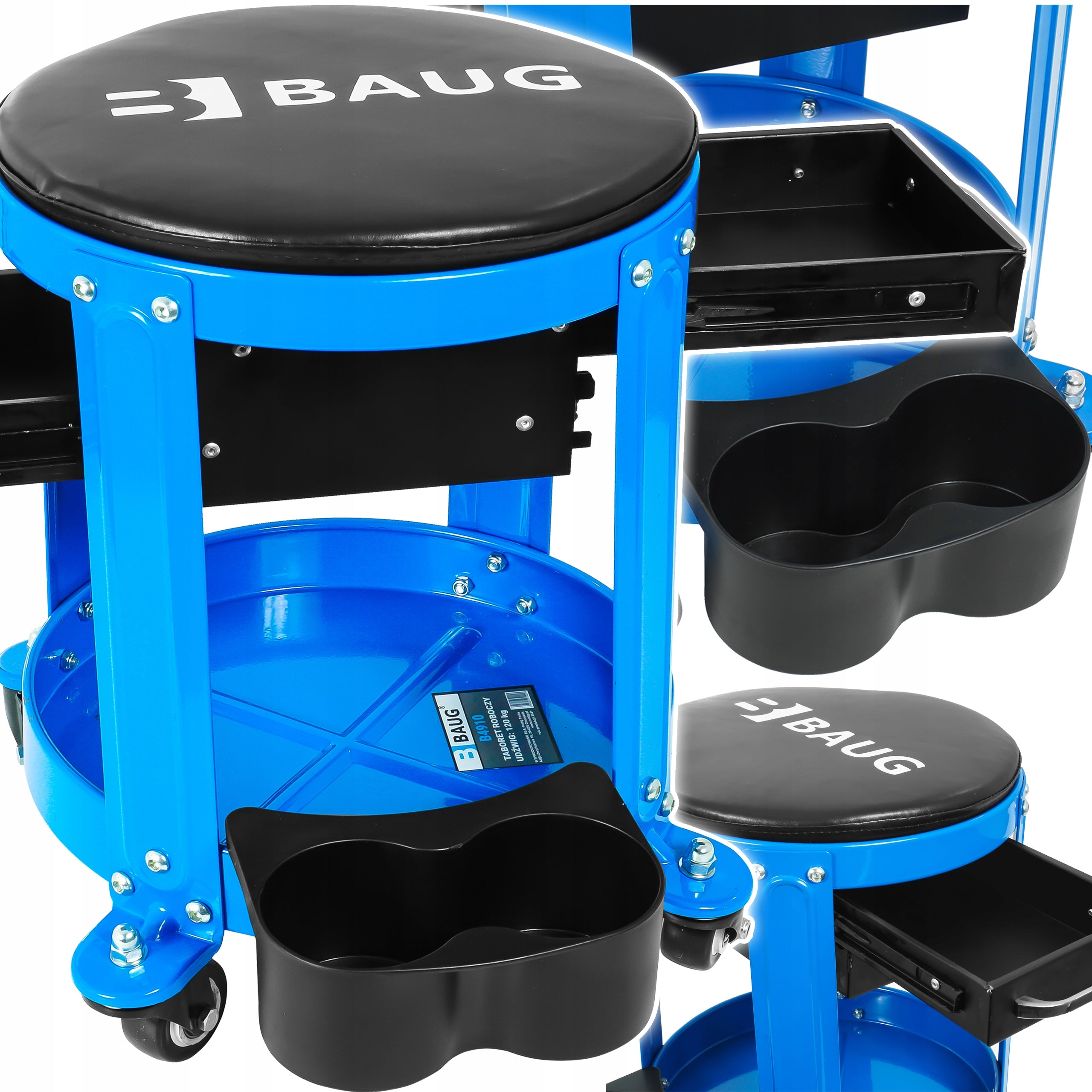 STOOL WORKBENCH STOOL SEAT CHAIR SOLID + WHEELS 360° EAN (GTIN) 5908224749017