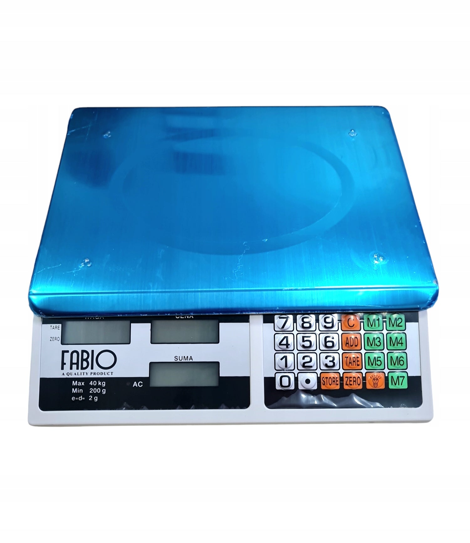STORE SCALE Calculation LCD Electronic 40 KG. FABIO DECENT WHITE J
