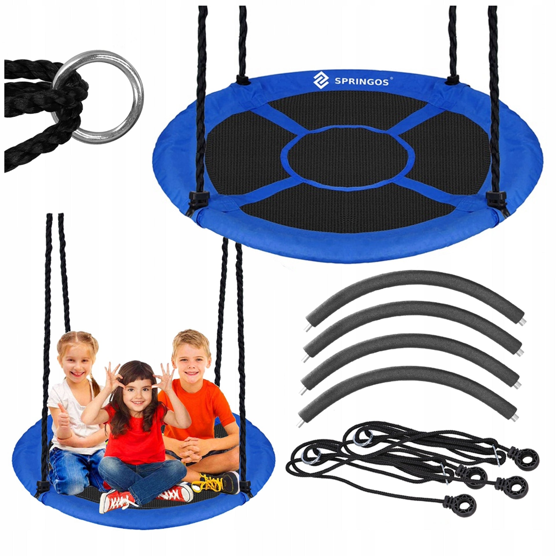 STORK NEST GARDEN SWING FOR CHILDREN 110cm LARGE STRONG 150kg XXL