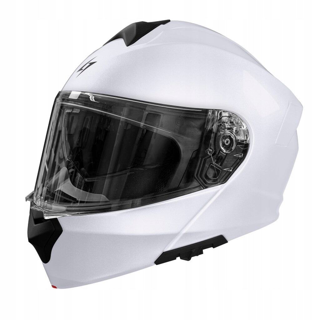 STORMER Spin jaw motorcycle helmet Pearl White r. S