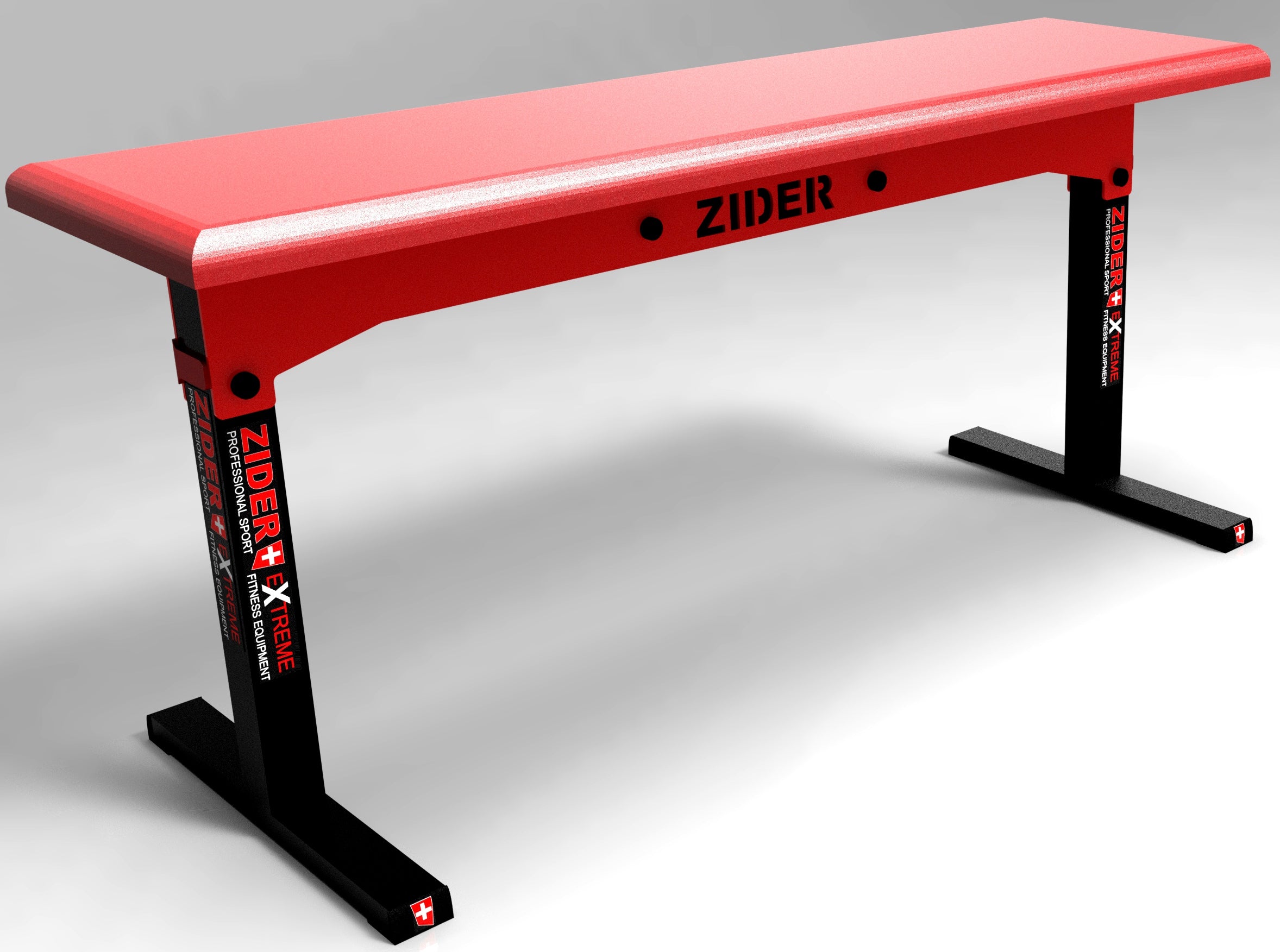STRAIGHT BENCH FOR BARBELLS 450kg ZIDER BLACK-RED NEW Brand Zider