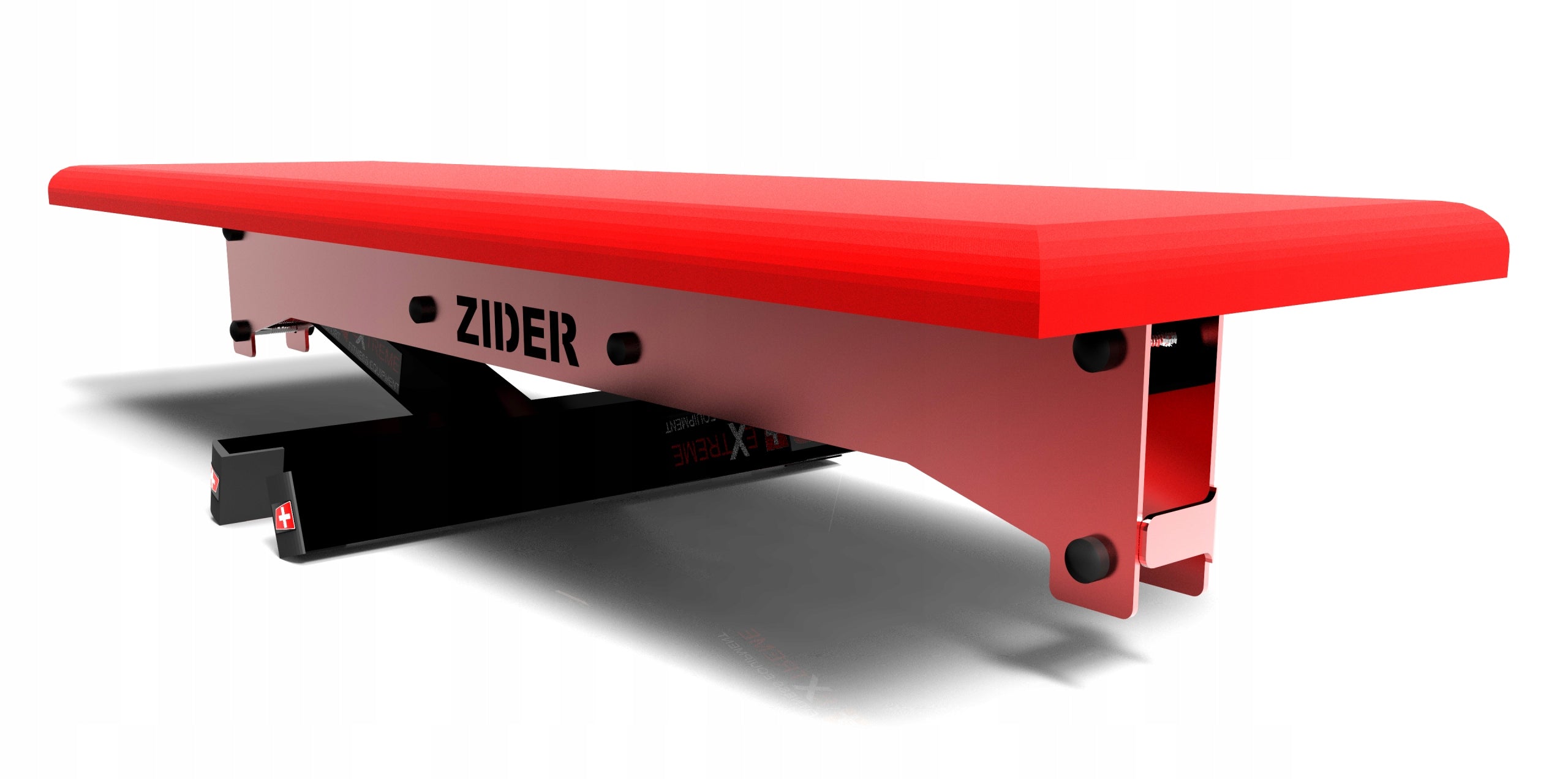 STRAIGHT BENCH FOR BARBELLS 450kg ZIDER BLACK-RED NEW Maximum user weight 450 kg