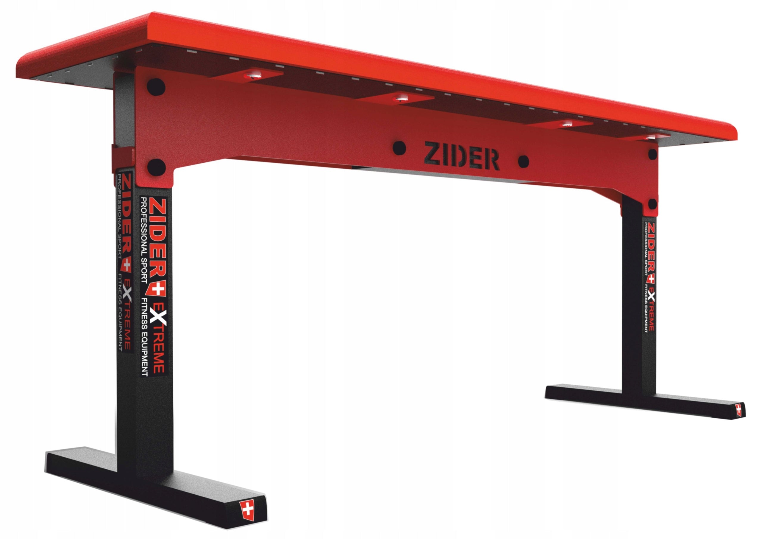 STRAIGHT BENCH FOR BARBELLS 450kg ZIDER BLACK-RED NEW