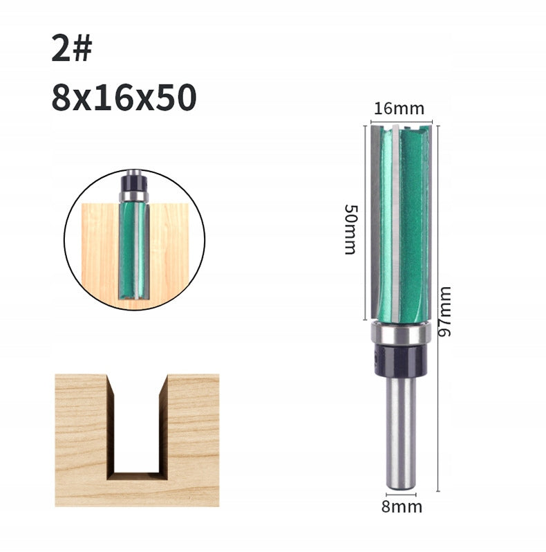STRAIGHT CUTTER WITH BEARING FOR WOOD 8 MM 16X50 FINGER SHANK WHISK
