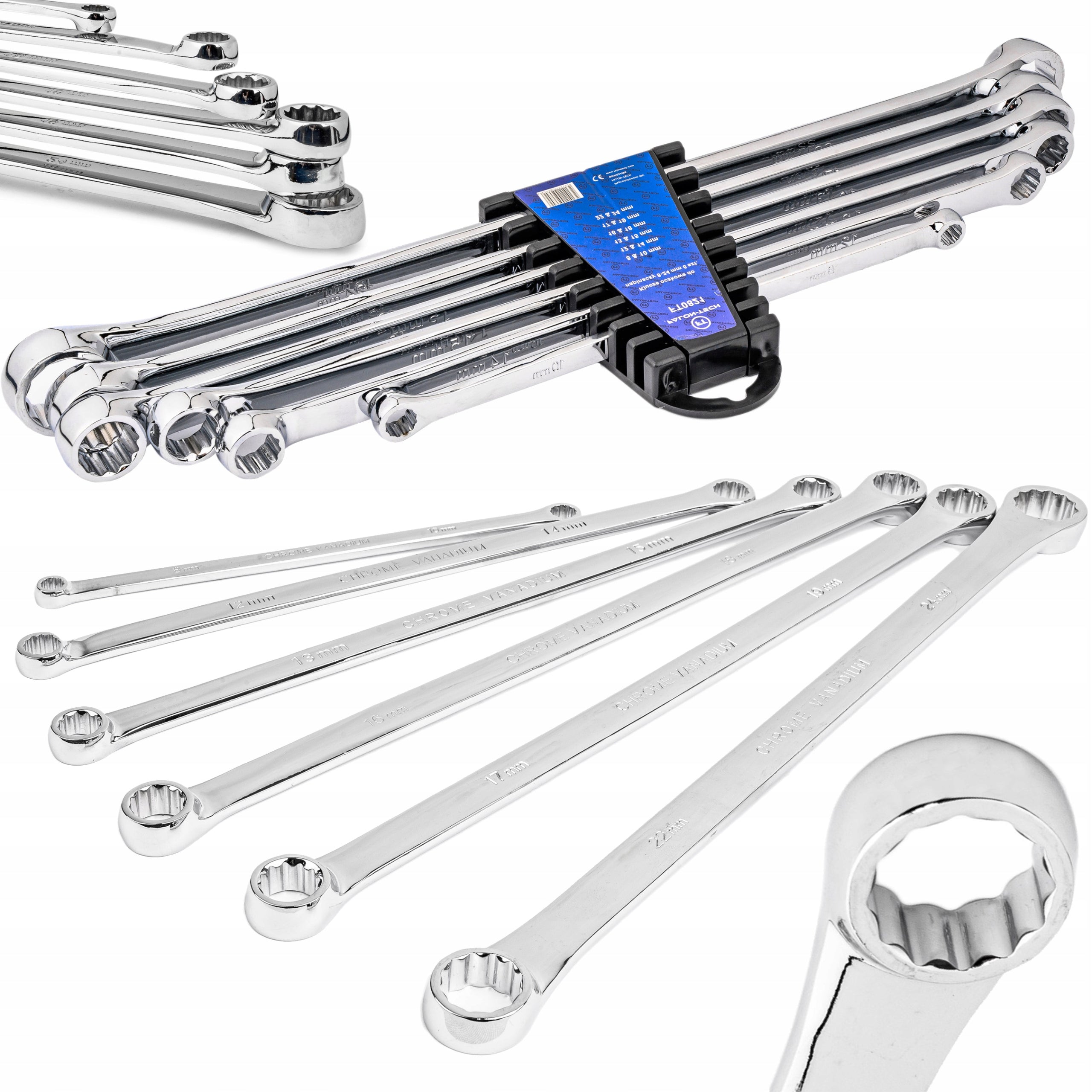 STRAIGHT EYE WRENCHES LONG 8-24 6el FOR TENSIONERS SET OF LONG WRENCHES