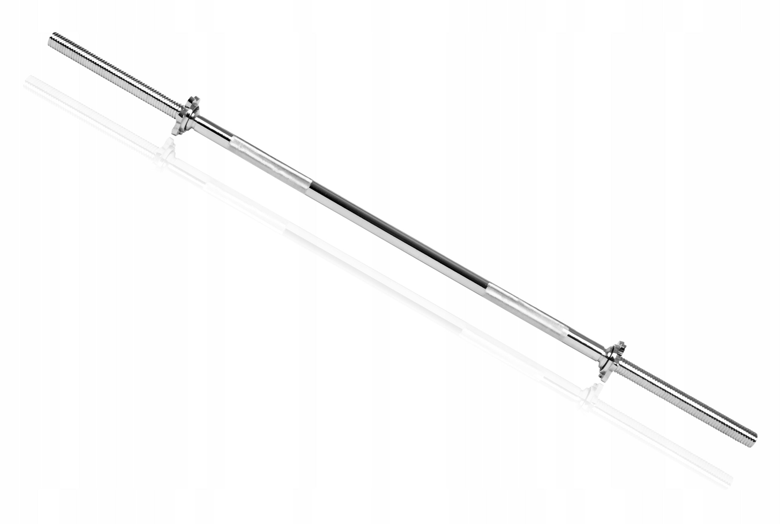 STRAIGHT GRIFFIN 150cm diameter 25mm BARBELL BAR SAPPHIRE full STEEL threaded CLAMPS Model prosty