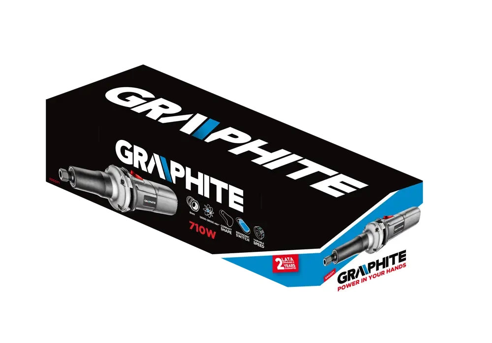 STRAIGHT GRINDER 710W, 12000-28000 MIN GRAPHITE 59G071 Brand GRAPHITE