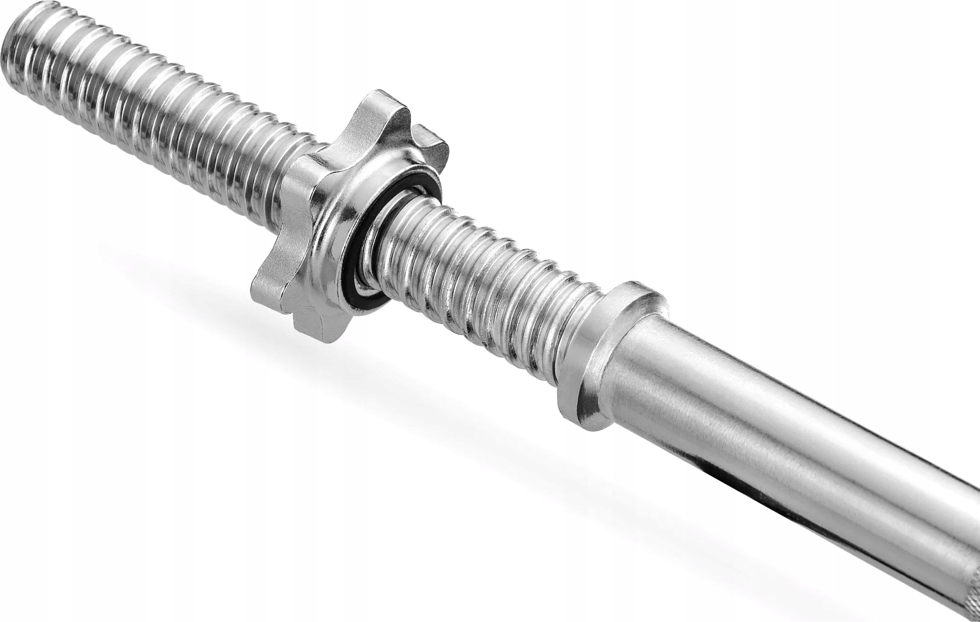 STRAIGHT NECK 120CM 28MM THREADED BARBELL CLAMPS GYMTEK Total length 120 cm
