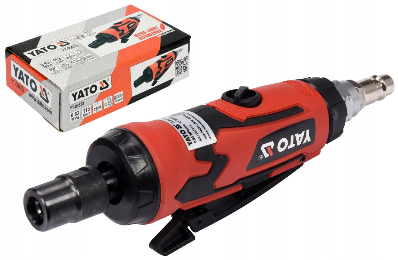 STRAIGHT PNEUMATIC GRINDER 25000 rpm 6mm COMPOSITE HOUSING YATO