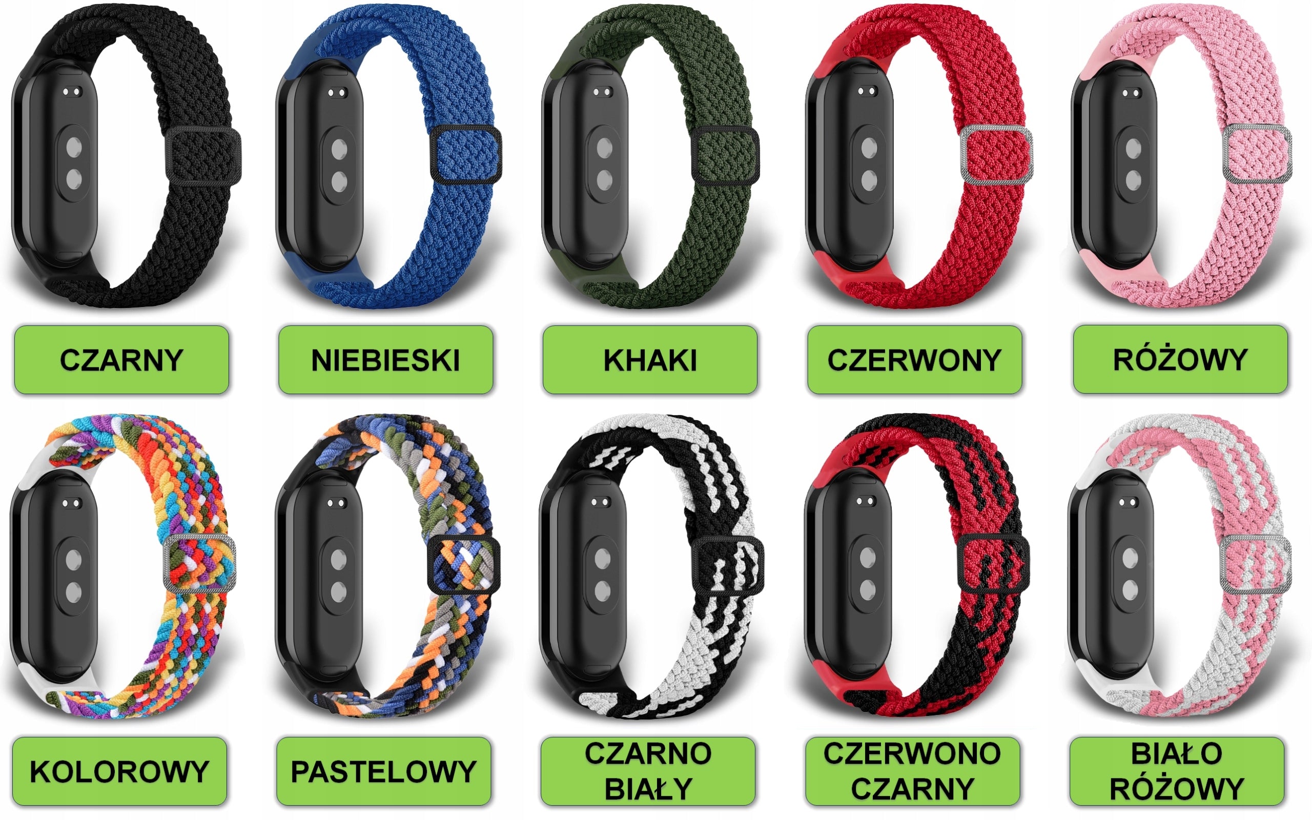 STRAP BAND BRACELET FOR XIAOMI MI SMART BAND 8/9/10 | 10 SUPER COLORS Manufacturer code opaska bransoleta szkło etui case ładowarka
