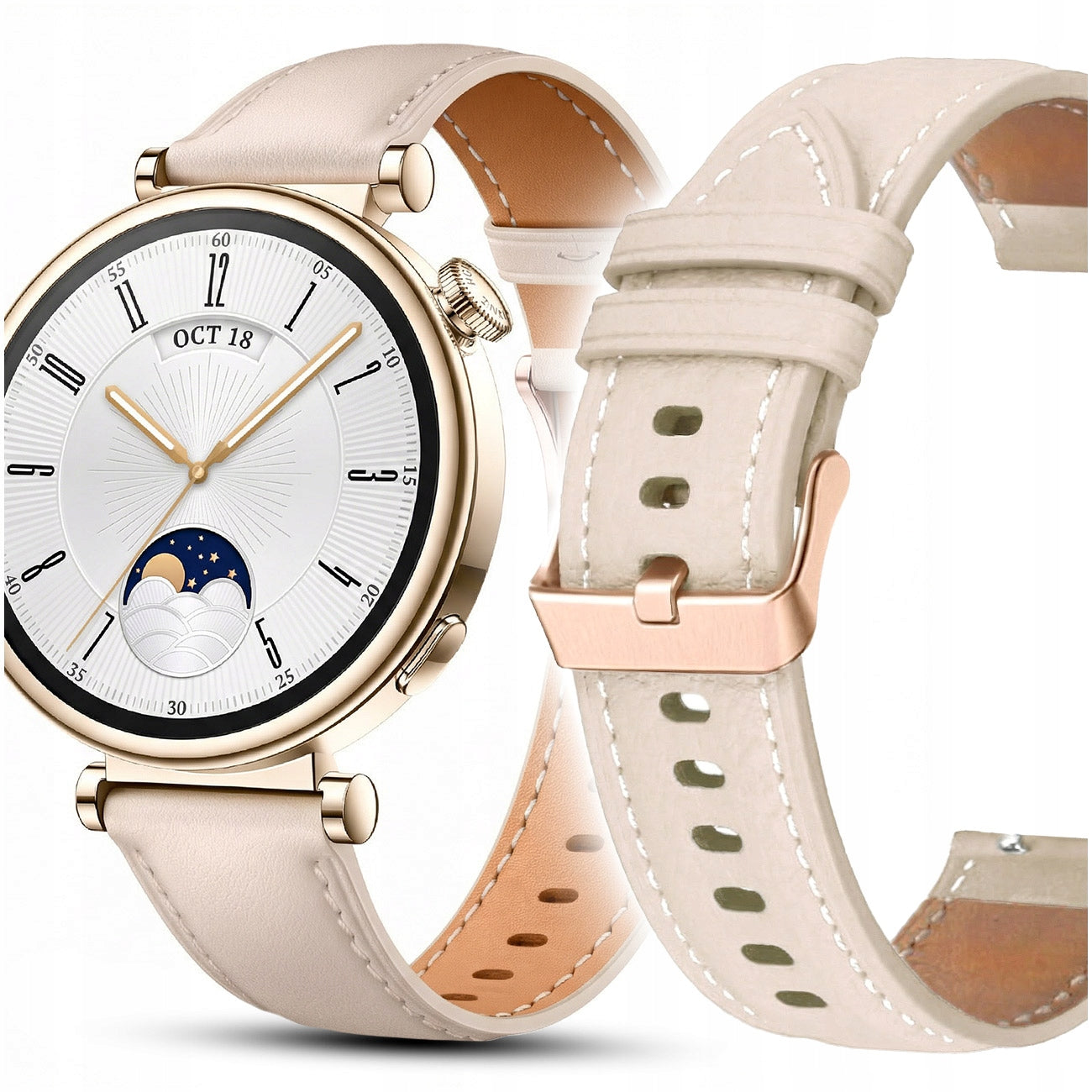 STRAP FOR HUAWEI WATCH GT 4 5 6 41MM CLASSIC ELEGANT 18MM | COLOURS