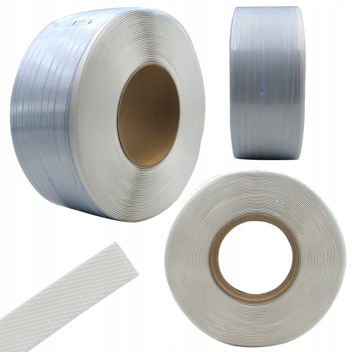 STRAPPING TAPE PP WHITE FOR BANDING PACKING PALLETS 16mm 2000m