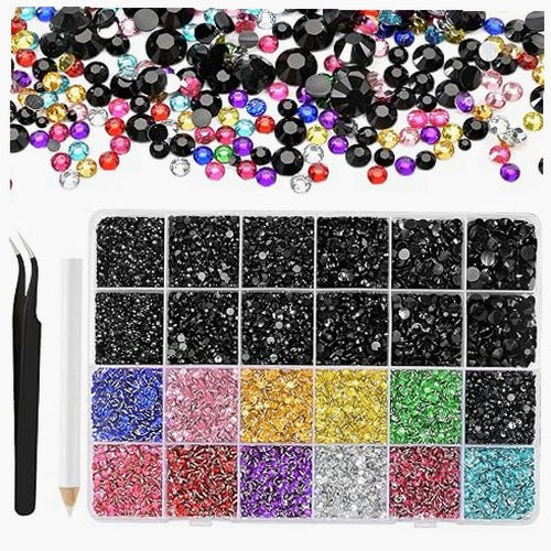 STRAS STONES RESIN 36000 PCS. 2 6MM MULTICOLOR FOR NAILS