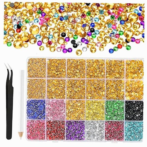 STRAS STONES SYNTHETIC RESIN SET OF 36000 PCS FOR MANICURE