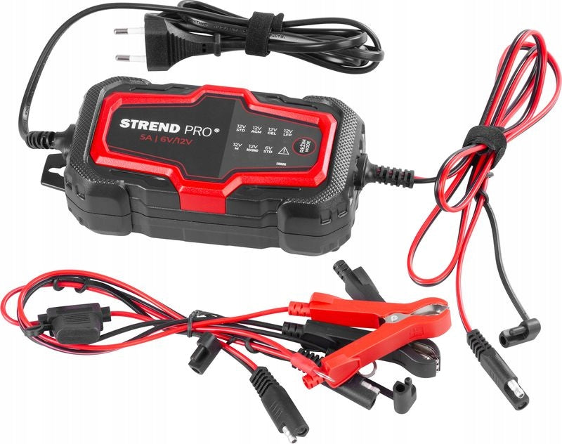 STREND PRO 85W 5A 6V/12V IP65 LED CHARGER FOR CAR BATTERIES