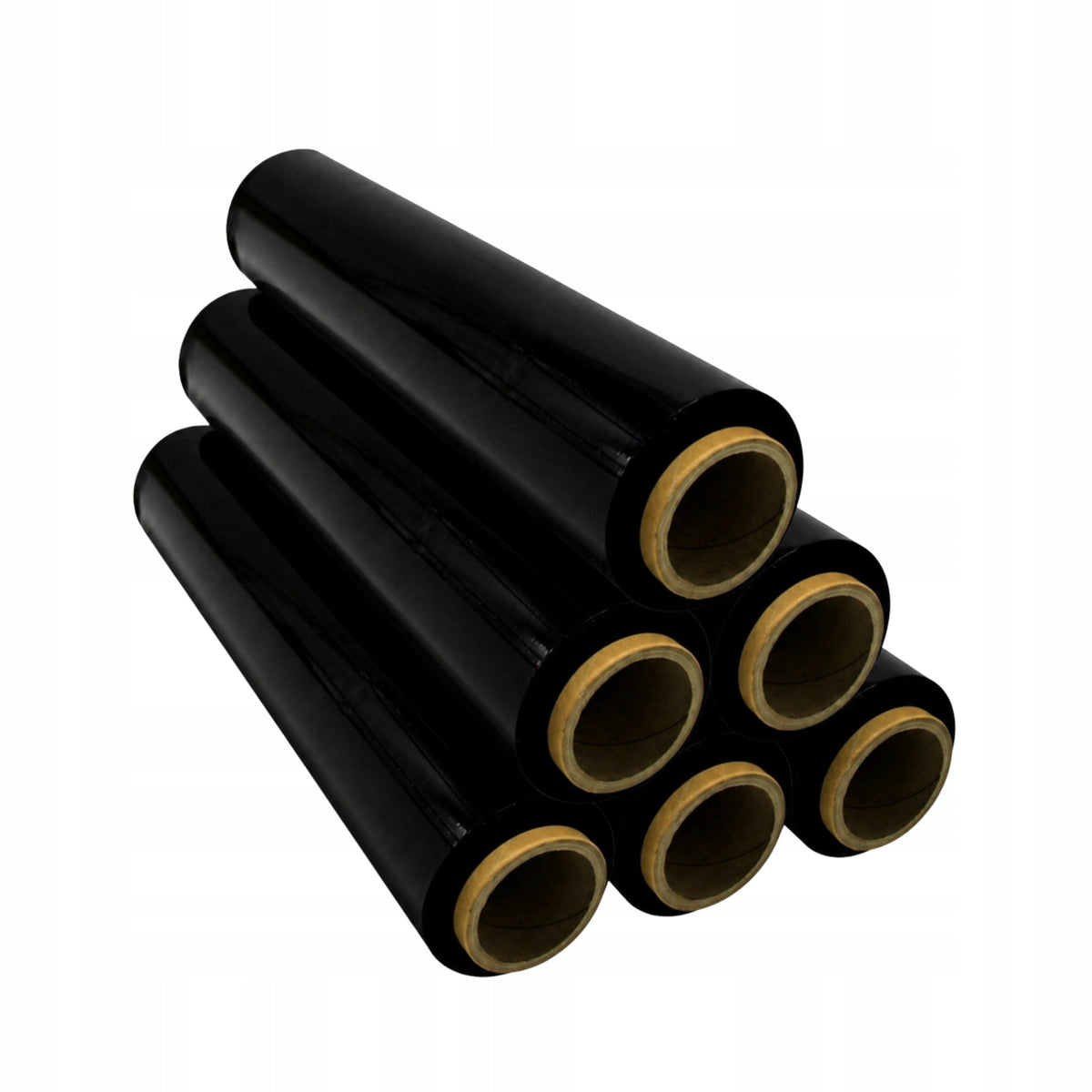STRETCH FILM 1KG BLACK STRETCH FOR WRAPPING PALLETS Strong 6pcs