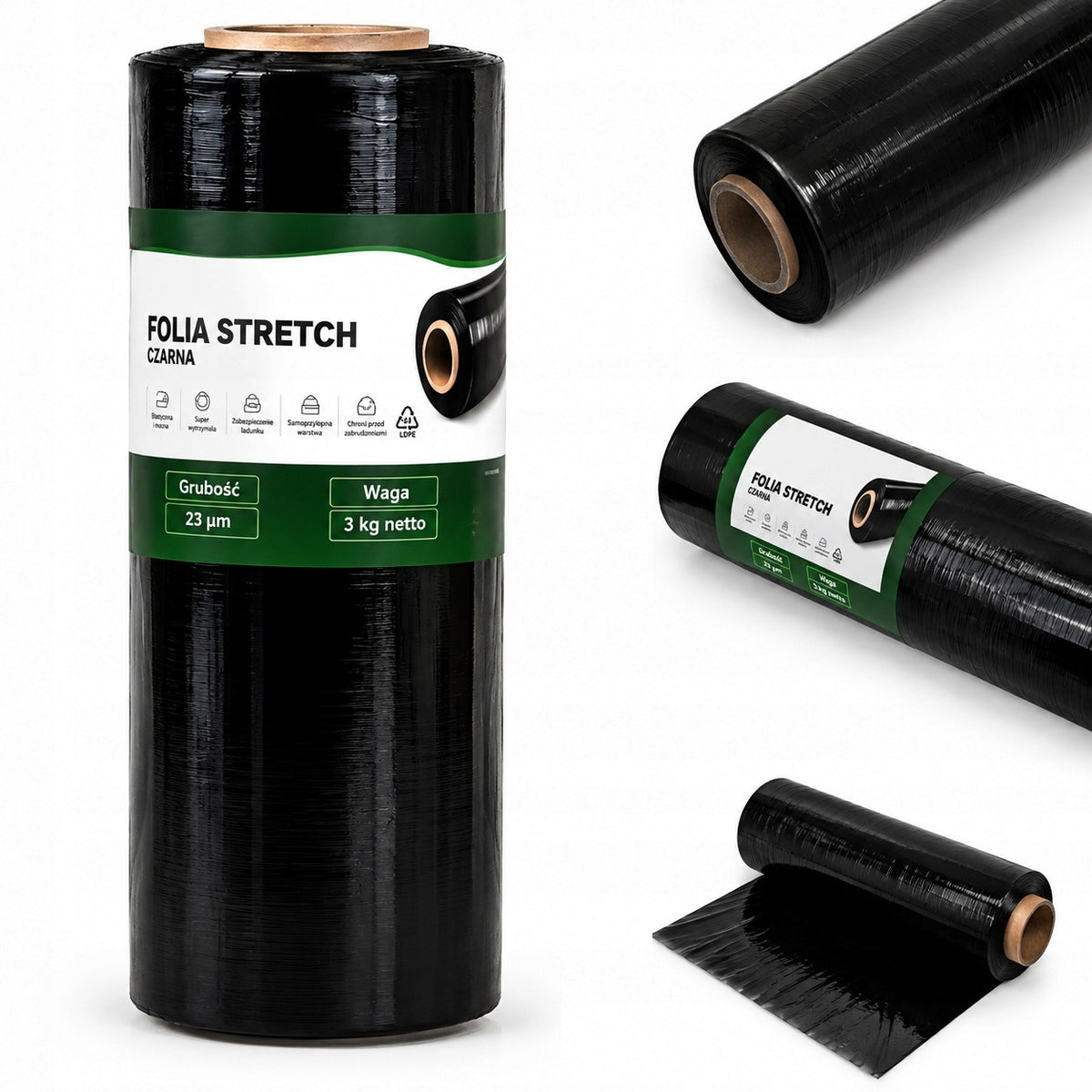 STRETCH FILM 3KG net Black STRECH Strecz