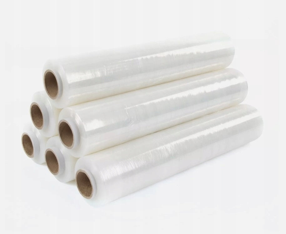 STRETCH FILM 6 ROLLS, STRETCH TRANSPARENT 2KG XXL STRONG, MANY, COLORLESS