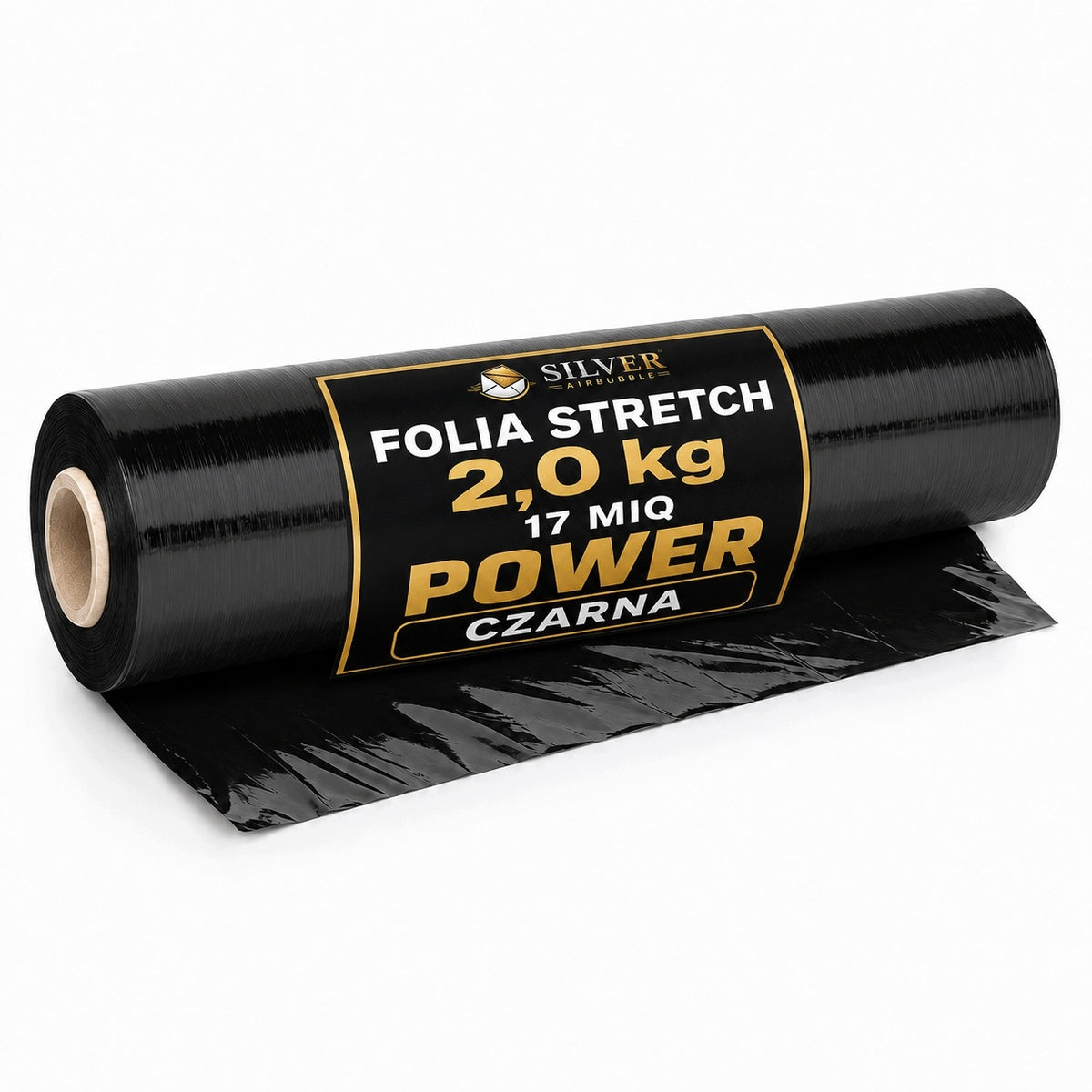 STRETCH FILM BLACK 2.0 KG. - 17 MIQ POWER STRONG