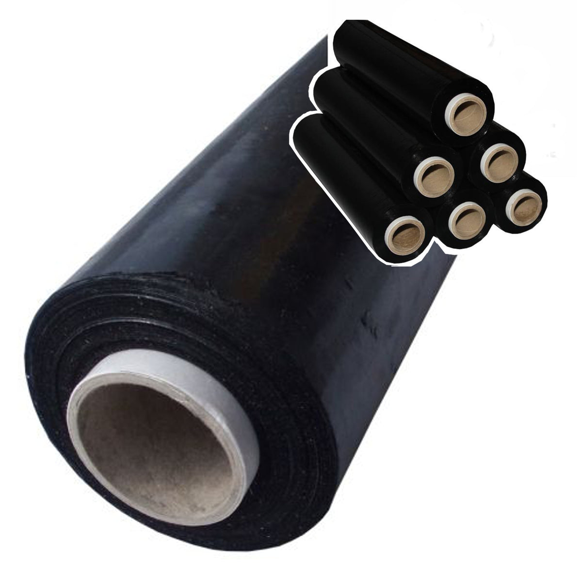 STRETCH FILM BLACK 3,0KG LOTS OF FOIL THIN SLEEVE Packaging status original