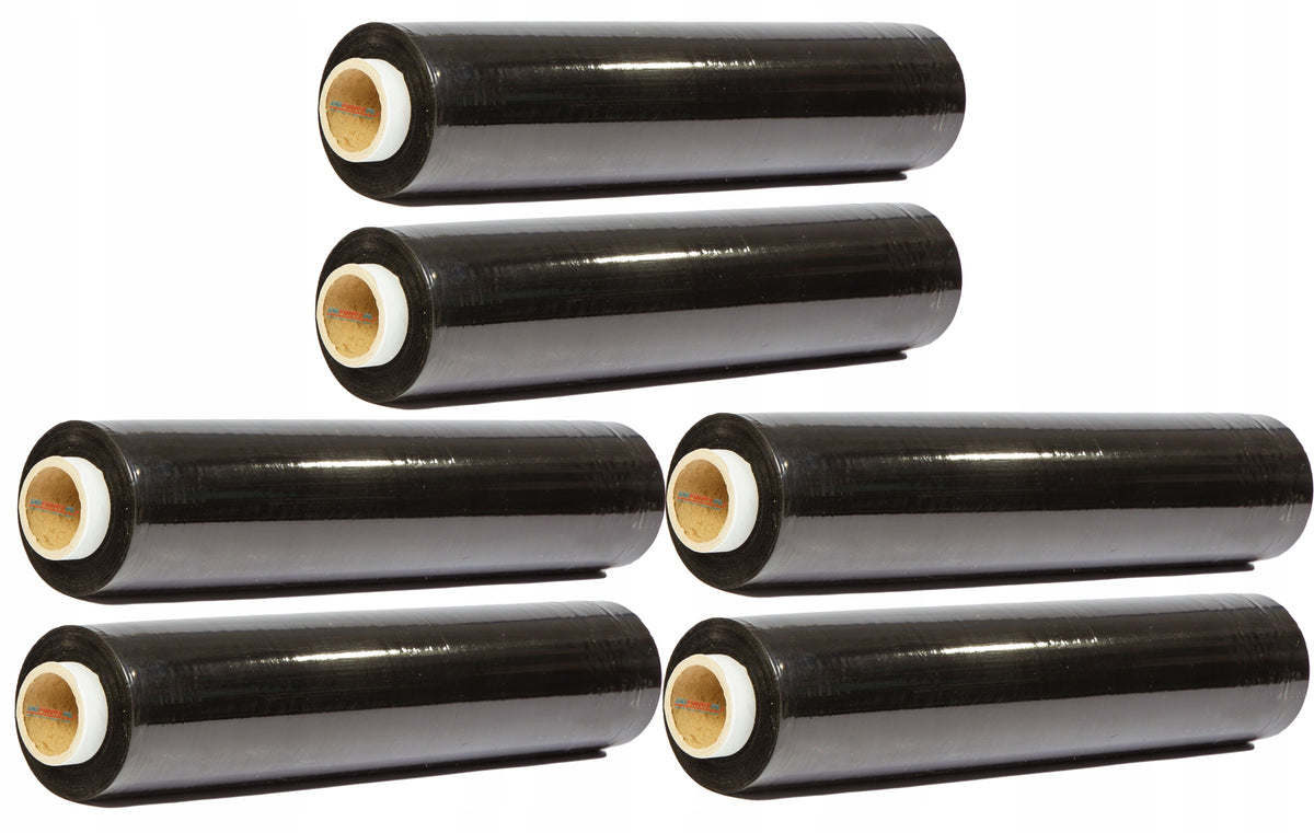 STRETCH FILM BLACK OPAQUE ROLL XXL 3 KG 6PCS