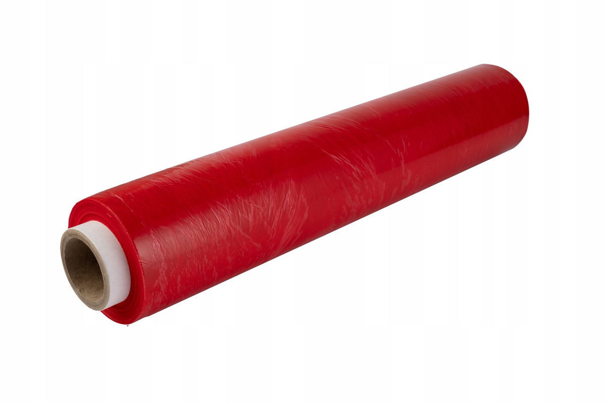 STRETCH FILM RED 50CM 23µM FOR PACKAGING SHIPMENT SECURITY