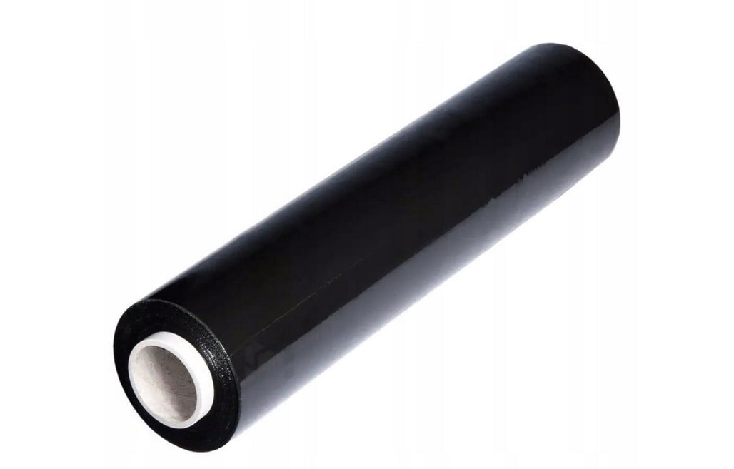 STRETCH FILM STRECZ - 0,85kg NET - BLACK STRONG OPAQUE FOR PACKAGING