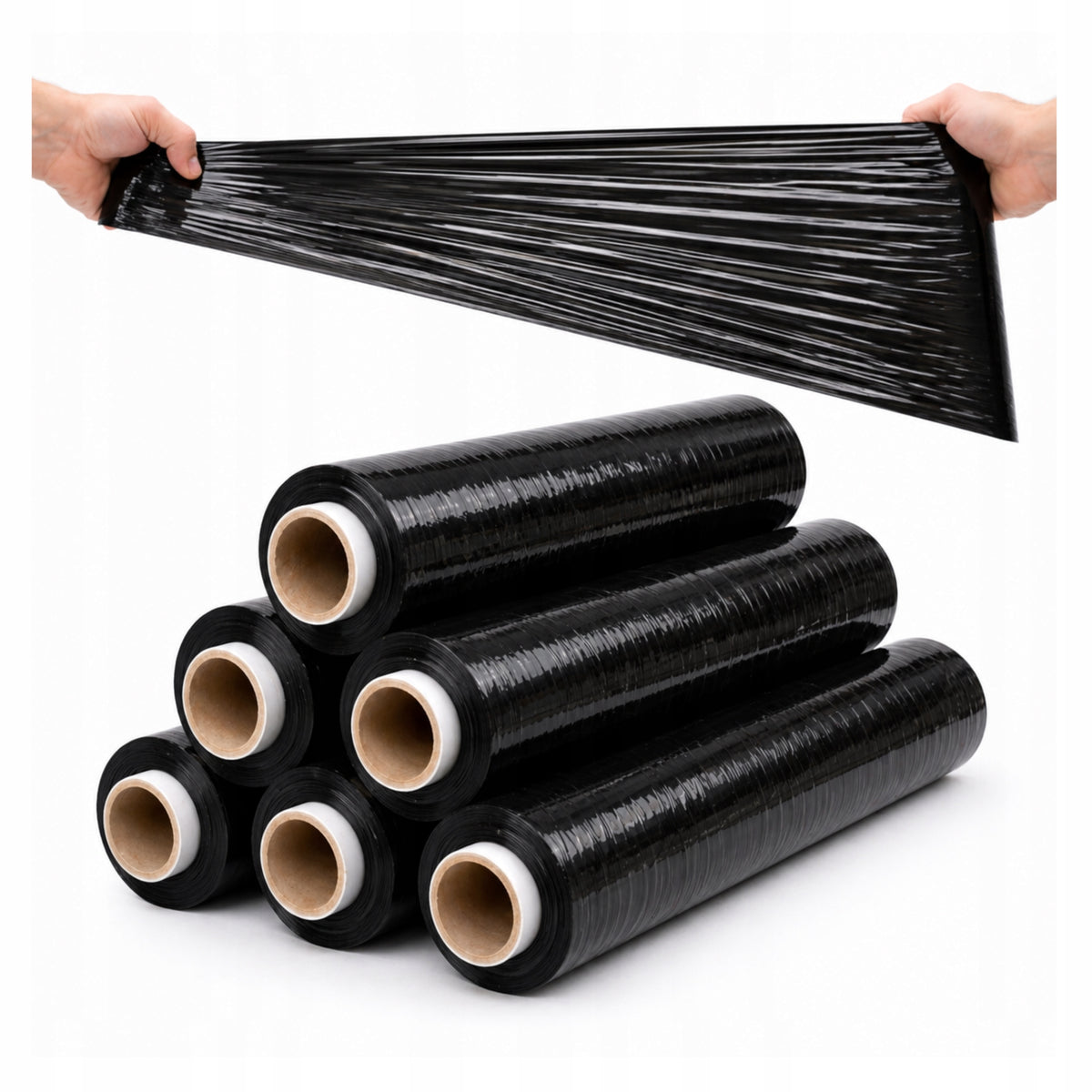 STRETCH FILM STRETCH BLACK 2,5KG NET THIN GILZA 6PCS