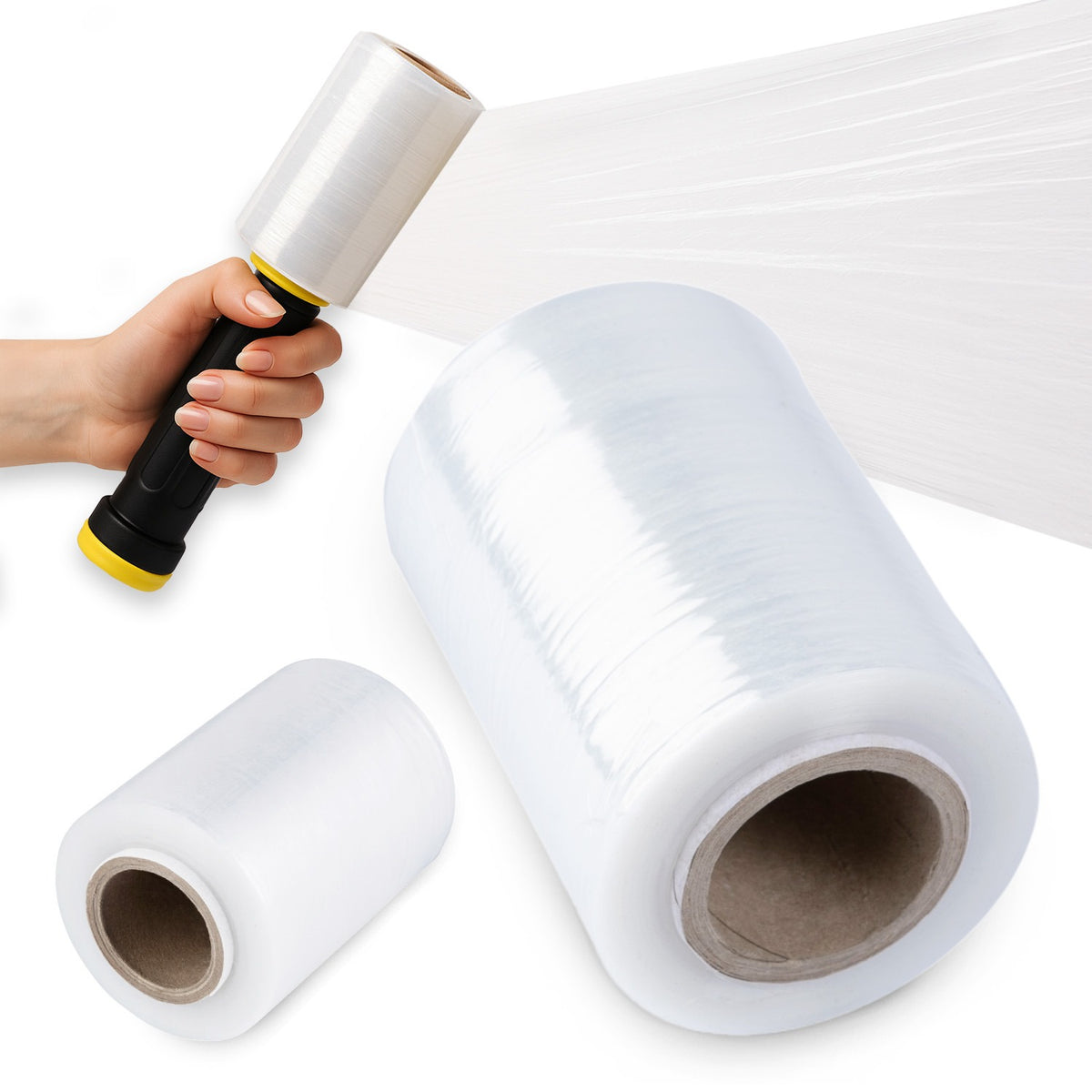 STRETCH FILM TRANSPARENT MINIRAP 10CM 23µM SOLID FOR WRAPPING PACKAGES