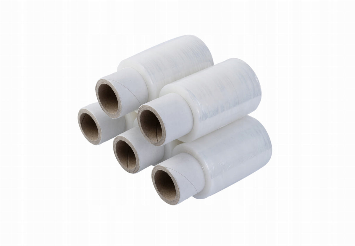 STRETCH FILM TRANSPARENT MINIRAP 10CM 23µM STRONG FOR WRAPPING PACKAGES Brand DOMINOPACK