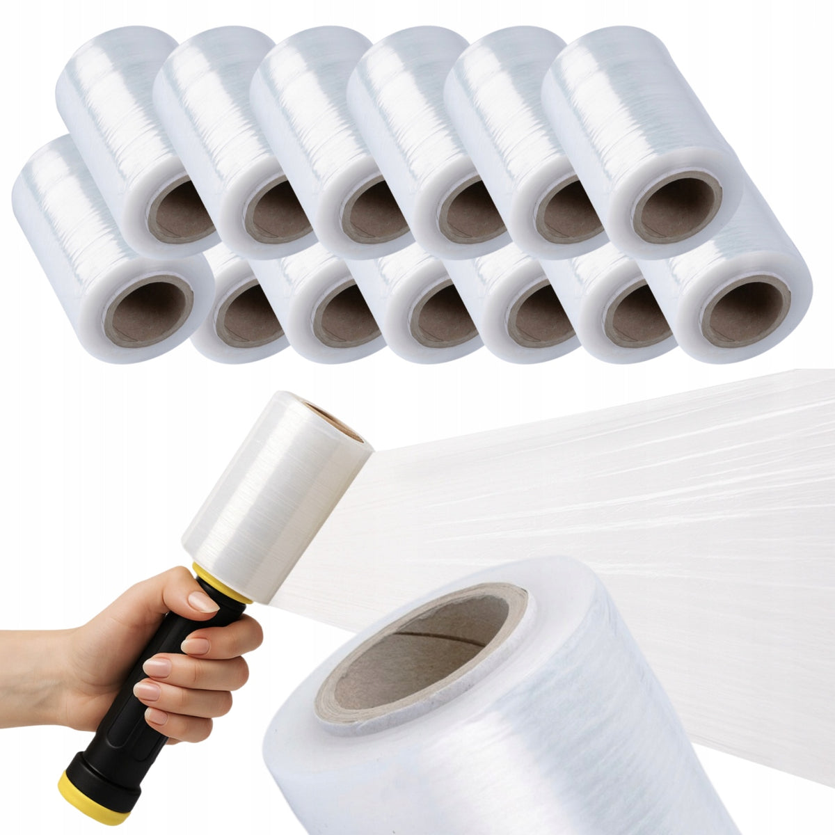 STRETCH FILM TRANSPARENT MINIRAP 10CM 23µM STRONG FOR WRAPPING PACKAGES