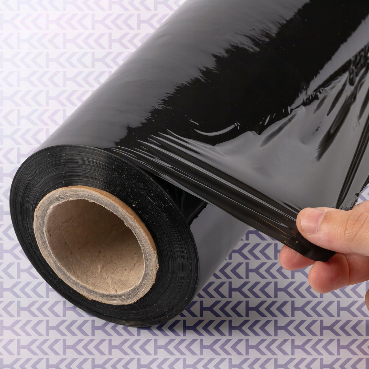 STRETCH FILM XL STRETCH BLACK 2,5kg STRONG OPAQUE ROLL LOTS OF 2 Brand Kadax