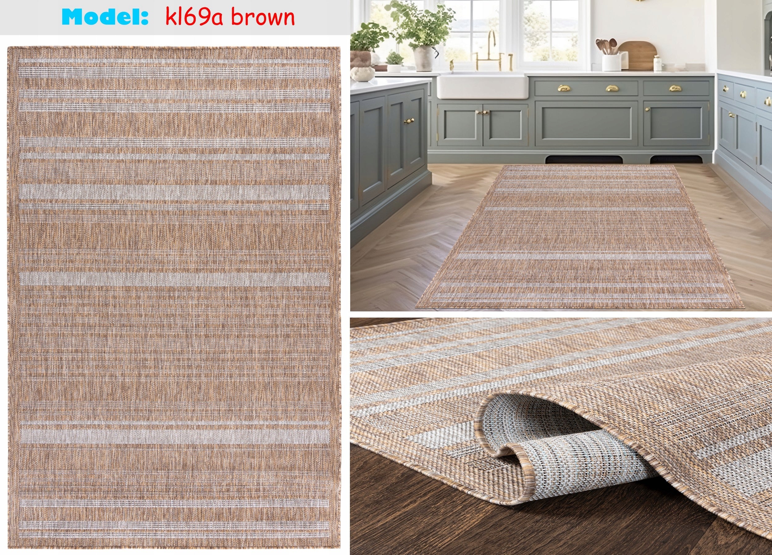 STRING CARPET 120x170 FLAT WOVEN SISAL DURABLE Universal Kitchen Terrace Brand Dywany Chemex