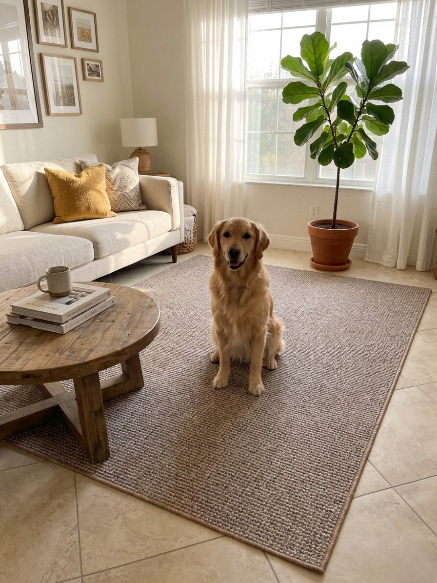 STRING CARPET BROWN BOHO 120X200 SCANDINAVIAN STRUCTURAL ORGANIC Packaging status original