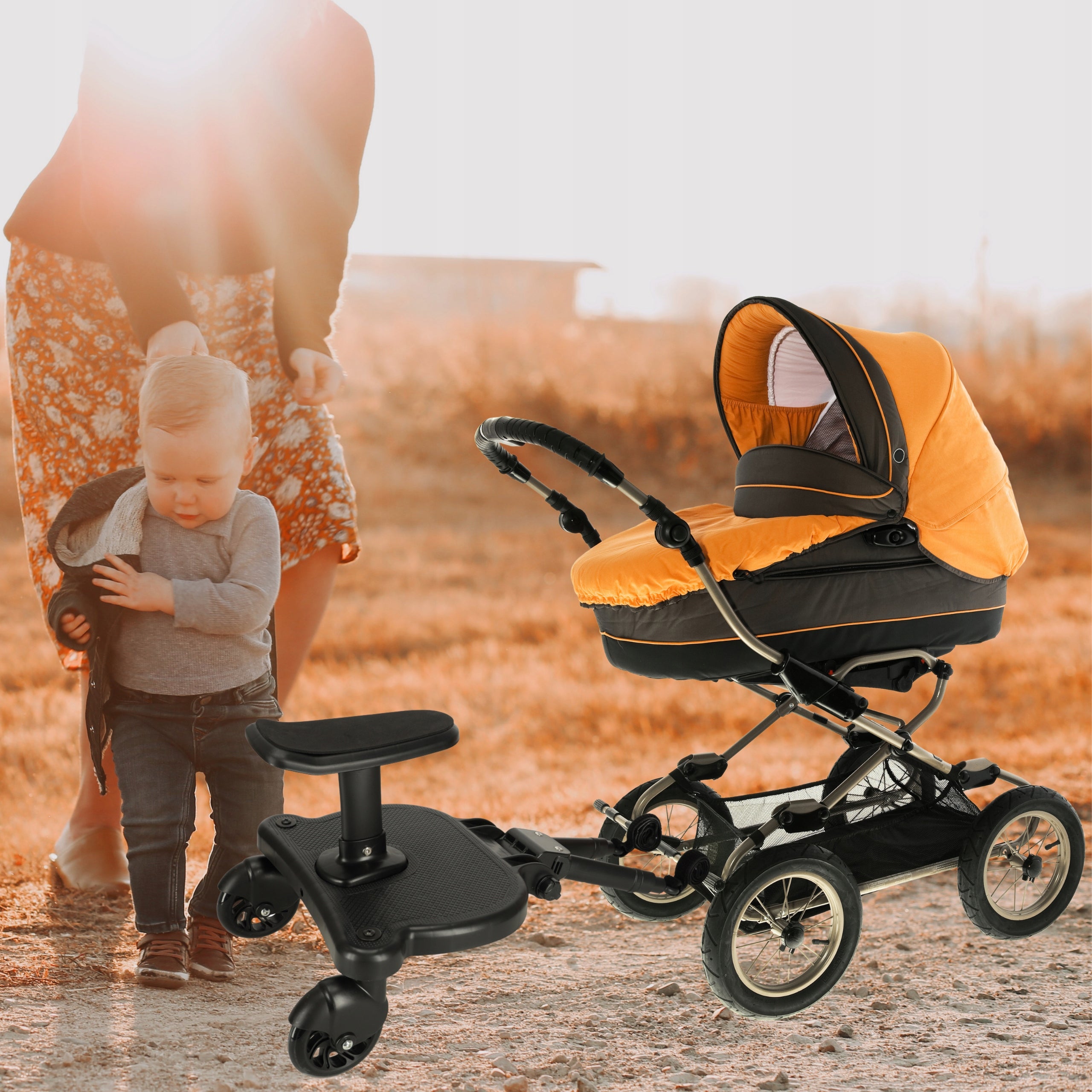 STROLLER ATTACHMENT WITH CHILD SEAT BLACK UNIVERSAL 25KG Brand no brand