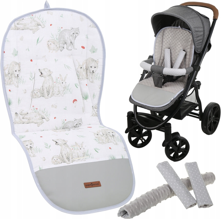 STROLLER INSERT + BELT PROTECTOR HEADBAND UNIVERSAL SET BABYMAM