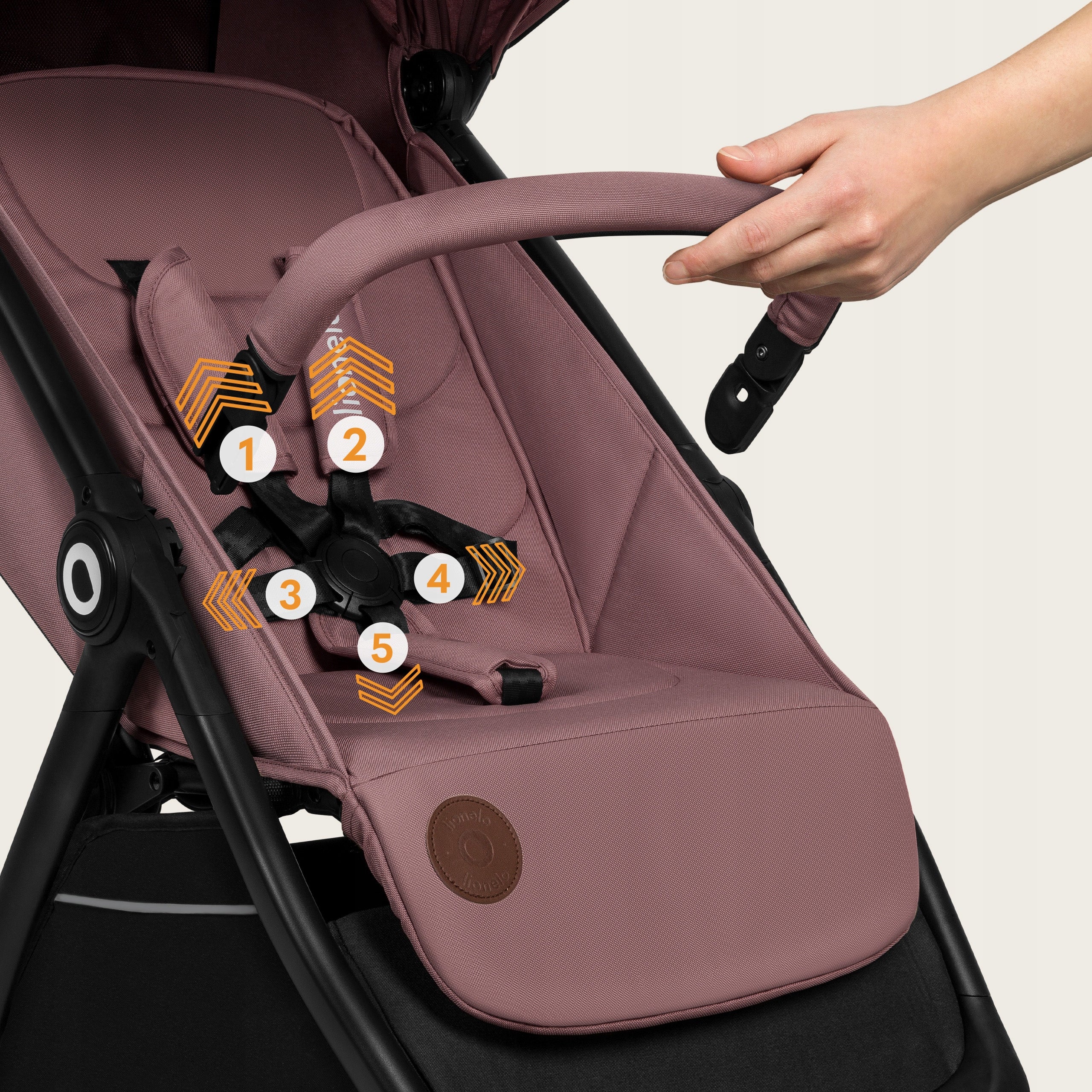 STROLLER UP TO 22 MAINTENANCE-FREE WHEELS QUICK FOLDING LIONELO INGRID Manufacturer code obrotowe koła, składany, przodem do jazdy