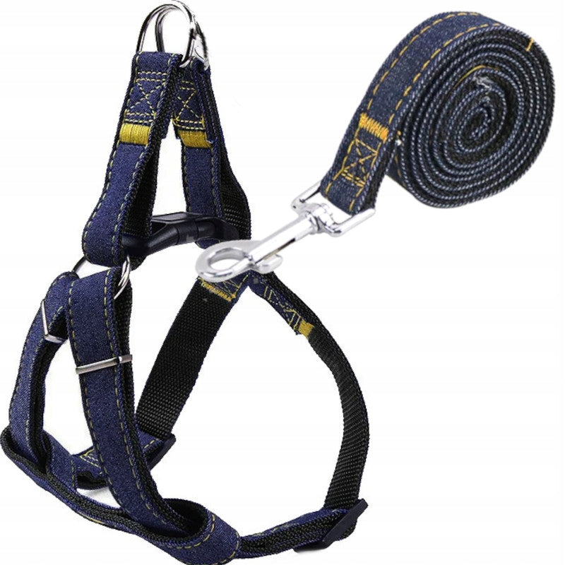 STRONG ADJUSTABLE DOG HARNESS + LEASH SIZE M Brand Lastilo